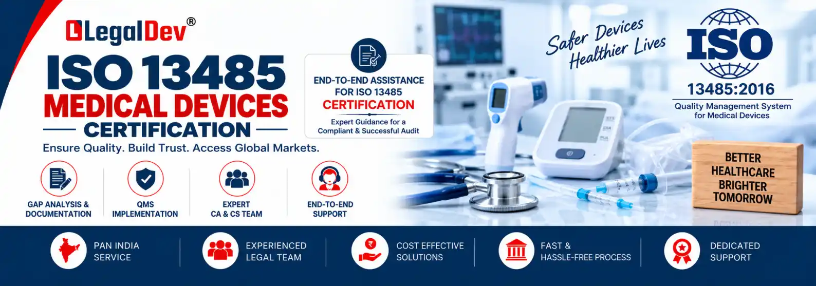 ISO 13485:2016 Medical Devices QMS Certification in India
