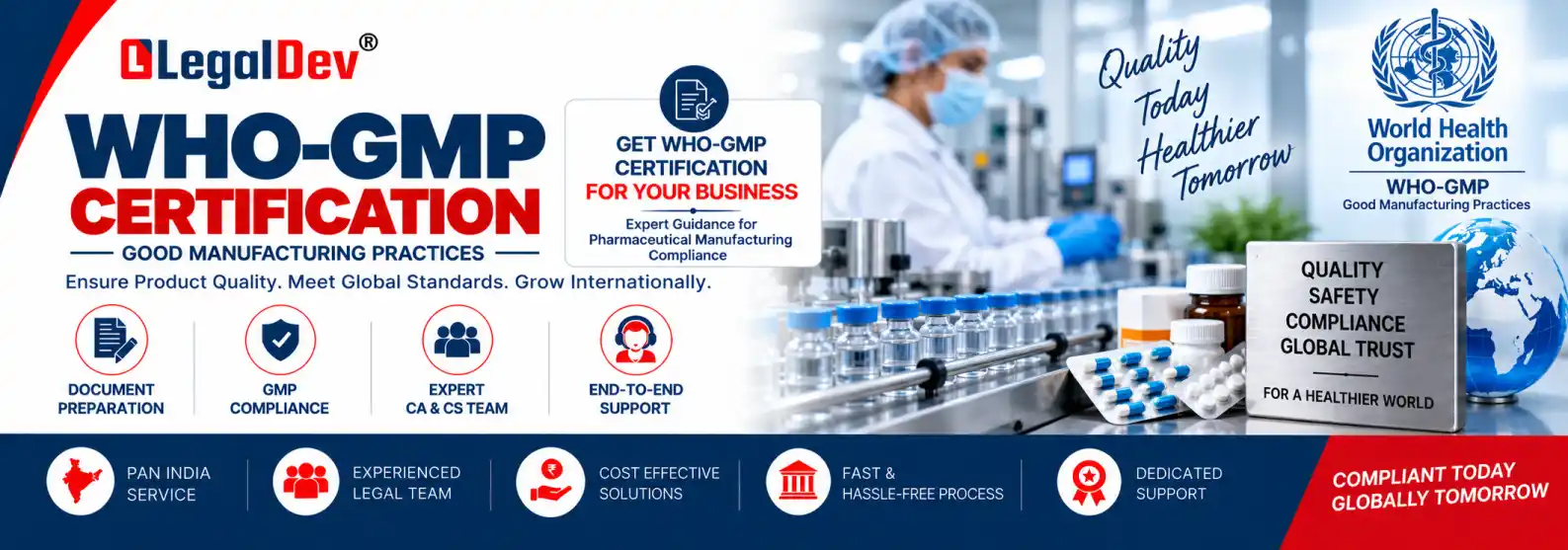 WHO-GMP Certification for Pharma Manufacturers in India